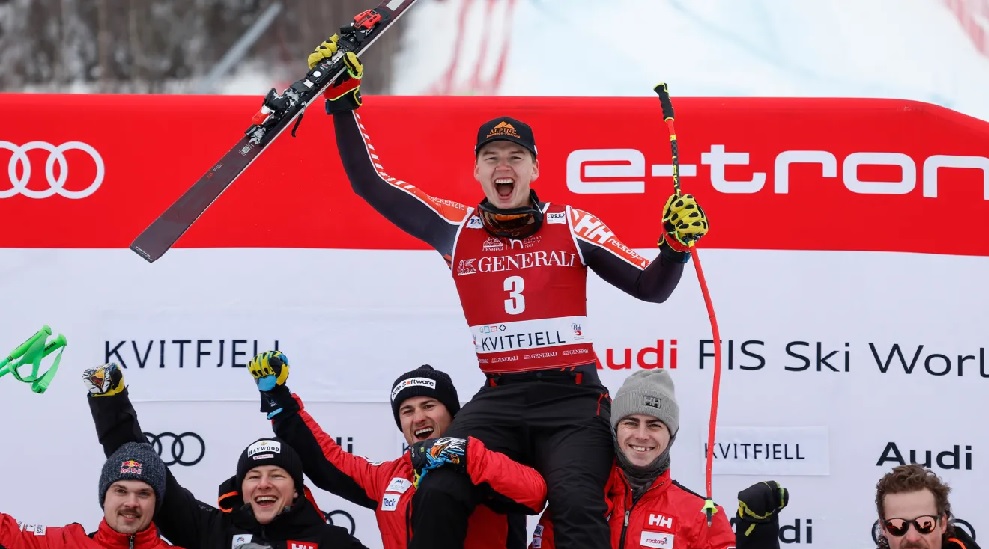 Alberta's Jeffrey Read Grabs First World Cup Podium in Men's Super-G, photo by IOC