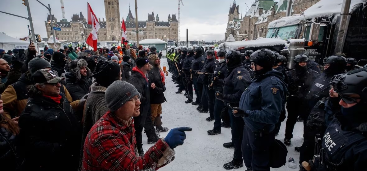 Ottawa Police on Alert as Freedom Convoy Reunion Looms, imege by The Canadian Press