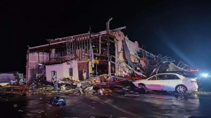 Texas Tornadoes Kill Seven, Including Two Children. Photo Fire dept