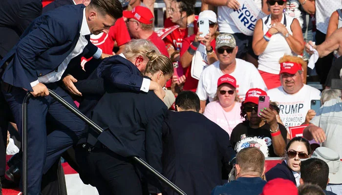 Donald Trump Rushed Off Stage After Gunshots at Pennsylvania Rally